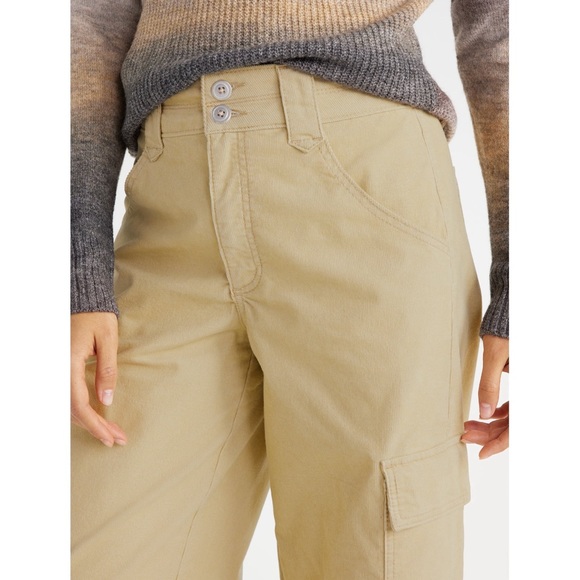 NWT Time and Tru Women's Wide Leg Corduroy Cargo Pants, 30" Inseam, Size: 14 - Picture 4 of 5